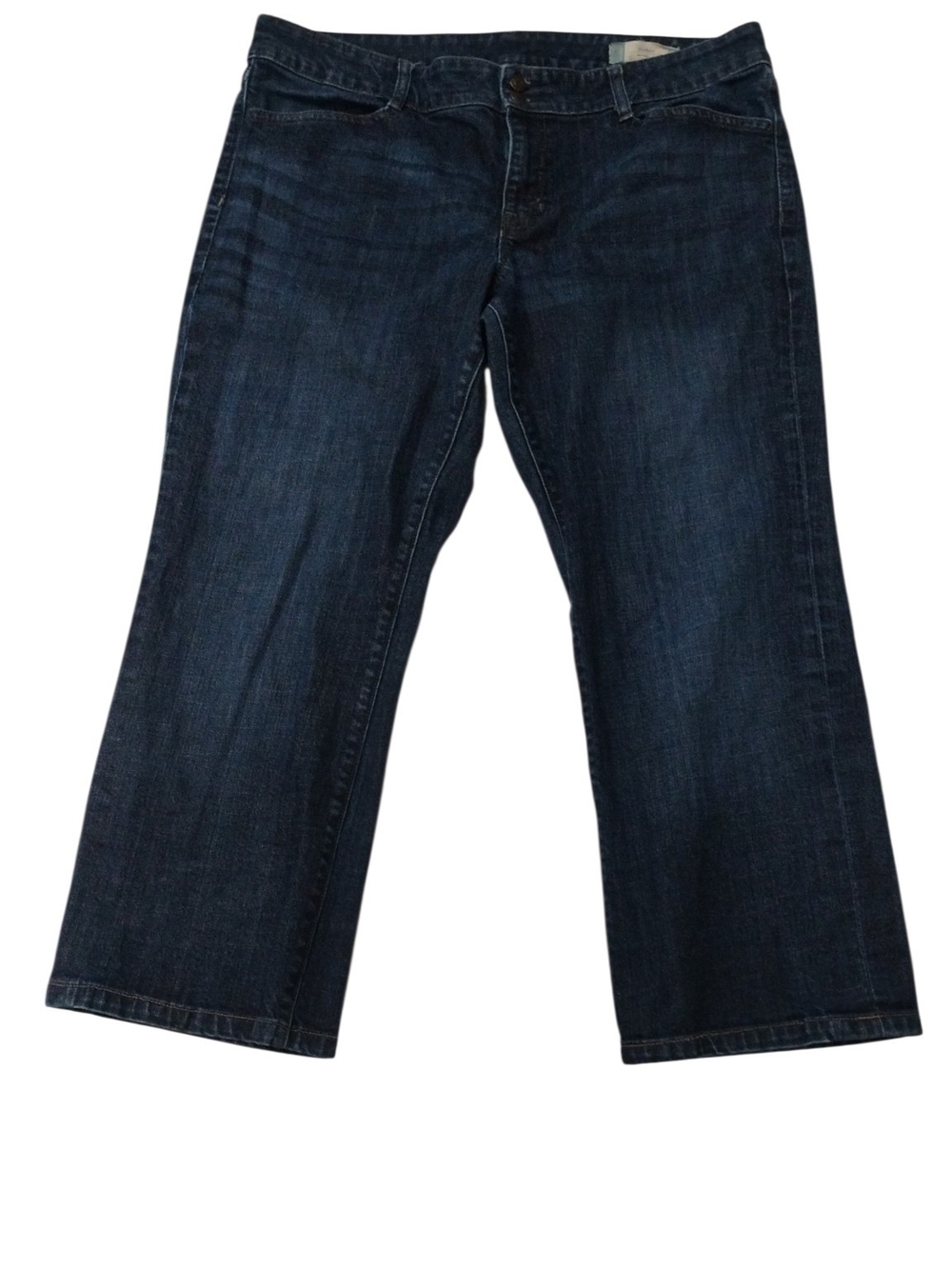 Gap Womens Dark Blue Straight-Leg Jeans Wide Leg SZ 16